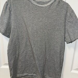 Merona Black and Gray Striped Short Sleeve Tee